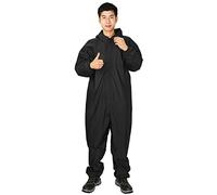 Guiran Waterproof Oilproof Dustproof Coveralls Isolation Farming Raincoats Polished Workwear, Hooded Coveralls, Chemical Resistant Jumpsuits for Industrial, Biohazard and DIY Applications, Reusable