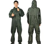 Guiran Waterproof Oilproof Dustproof Coveralls Isolation Farming Raincoats Polished Workwear, Hooded Coveralls, Chemical Resistant Jumpsuits for Industrial, Biohazard and DIY Applications, Reusable