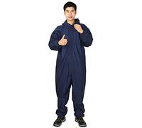 Guiran Waterproof Oilproof Dustproof Coveralls Isolation Farming Raincoats Polished Workwear, Hooded Coveralls, Chemical Resistant Jumpsuits for Industrial, Biohazard and DIY Applications, Reusable