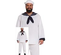 Fancy Dress Adult Sailor Suit Fiestas Guirca White L