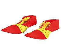 Fiestas Guirca Adult Red and Yellow Clown Shoes 36cm One Size Polyester Shoes