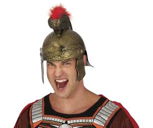 Guirca Fiestas GUI13361 Roman Helmet | Decorative Feather | Lightweight PVC | Engraved Details | Adult Size | Carnival, Halloween, School Recite