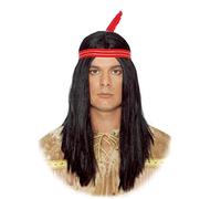 Guirca Fiestas GUI4167 Indian Wig with Feather (Box Container)