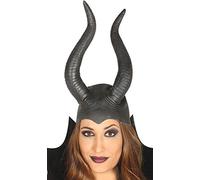 Guirca Latex Hat with Malefic Horns, Black, Size One Size
