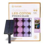 Guirled - LED Garinguette Outdoor String Lights - Waterproof IP65 - High Efficiency Solar Panel - Automatic ON/OFF - 16 Balls 3 m - Blueberry
