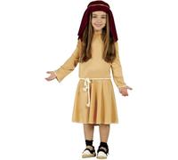 GUIRMA | Little Shepherdess Fancy Dress Costume Children (10-12 years) - Dress, Belt and Headpiece - Christmas and New Year Costumes for Girls - Ideal for Children's Parties and Celebrations - Brown
