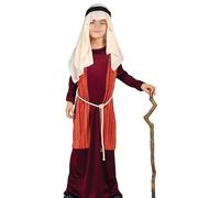 GUIRMA | Saint Joseph Shepherd Fancy Dress Costume Children (5-6 years) - Waistcoat, Belt, Headpiece and Tunic - Christmas and New Year Costumes for Kids - Ideal for Parties and Celebrations - Red