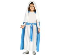 GUIRMA | Virgin Mary Fancy Dress Costume Children (3-4 years) - Cape, Belt, Headpiece and Tunic - Christmas and New Year Costumes for Girls - Ideal for Parties and Celebrations - Blue and White