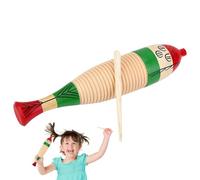Guiro Hand Percussion Instrument - Musical Training Tool, Wooden Guiro Instrument, Percussion |fish frog barrel, Hand Music Toy Wooden Fish Shape for Kids