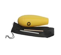 AWHAO Guiro Instrument Guiro Shaker with 2 Scrapers, Fish Shaped, Educational Tool, Music Training Tool, Latin Percussion for, yellow