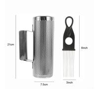 Guiro Instrument in Stainless Steel Easy to Use with Scraper for Dynamic Rhythms (3 8inch)