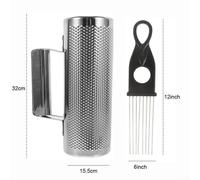 Guiro Instrument in Stainless Steel Easy to Use with Scraper for Dynamic Rhythms (6 12inch)
