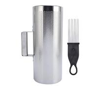 Guiro Instrument Scraper Set Professional Grade Stainless Steel Guiro Shaker with Ergonomic Metal Handle for Jazz Band Concert Stage Performance 32x13cm