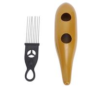 Guiro Latin Percussion Instrument Coffee Color Fish Shape Guiro Shaker with Scraper for Beginners and Band Performances
