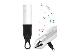 Guiro Metal Scraper - Anti Slip Percussion Instrument Guiro Scraper Brush, Latin Brush Comb-Style Scrapers | Conical sand scrapeer brush for a Long Time Produce Loud and Clear Sounds