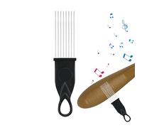 Guiro Scraper Latin Instrument Brush Comb Style Rustproof Non Slip Grip Handle Percussion Tool Concert Band Performance Music Accessories DurableGuiro Metal Wood Replacement with Stainless Steel