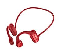 GUIRUO Bone Conduction Wireless Headphones, Bluetooth 5.2 Open Ear Headphones Dual Listening Sports Earphones with Mic for Sports Fitness Cycling Running Driving (Red)