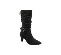 'Guise' Suede Stiletto-Heel Mid-Calf Boots Ravel Black 8