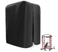 Guisong Gym Rack Cover with Waterproof Zipper, Protective Cover for Squat Rack/Weight Lifting Rack/Home Gym Workout Equipment-Indoor or Outdoor-47"W x 69"D x 84"H