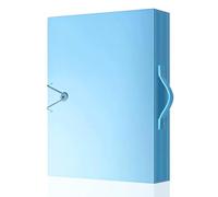 Guisu A3 Pocket Display Folders 80 Pockets Project Presentation Folder Individual School Office Document Organiser Book Holder Case with Clear Plastic Sleeves for Painting Artwork Portfolio (Blue)