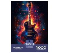 Guitar 1000 Pieces Jigsaw Puzzles Cute Puzzle for Adults Staycation Kill Time Wall Decoration Educational Games Gifts Age 14+ ForAdults 38x26cm/1000pcs