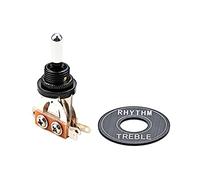 Guitar 3 Way Short-frame Toggle Pickup Selector Washer-Ring Black Short Straight Black Knob-Black-Top Easy To Use