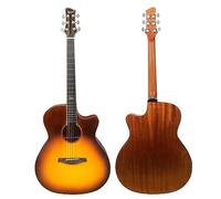 Guitar, 40-Inch Folk Guitar, Solid Spruce Top Mahogany Back And Sides Guitar, Adult Wooden Guitar (Sunset)