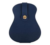 Guitar accecories Holder Box for Musicians, Leather Guitar Shaped Pick Case, Portable Pick Storage Bag with 18 Slots for Guitar Picks, Large Capacity, Compact Design for Guitar Player 5.87x4.69 inches