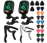Guitar Accessories, 1 Set/2 Set Guitar Accessories, Includes Guitar Capo Guitar Tuner 8pcs Guitar Picks and Guitar Pick Holder, for Guitar Players and Guitar Beginners (2 Set)
