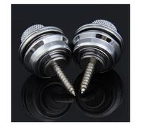 Guitar Accessories 2 Pcs Silver Zinc Alloy Guitar Bass Strap Locks Flat Head Guitar Strap Lock Parts