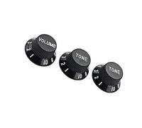 Guitar Accessories 3 Pcs Guitar Control Knob For Left Guitar Bass Parts Plastic Speed Volume Tone Knob (Color : Black)
