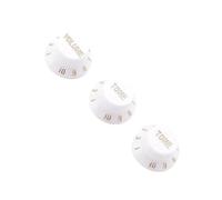 Guitar Accessories 3 Pcs Guitar Control Knob For Left Guitar Bass Parts Plastic Speed Volume Tone Knob (Color : White)