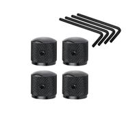 Guitar Accessories 4 Pcs Black Metal Guitar Control Knobs Buttons Volume Tone Knobs With Wrench For For LP Guitar