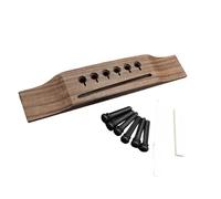 Guitar accessories Acoustic Guitar Kit 6 Piece Wooden Bridge Set(Ebony A Kit)