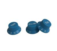 guitar accessories kit 10pcs Guitar Parts A Set Of 3 PCS For Control Knobs 2 Volume 1 Tone Guitar Control Knobs Volume Tone(Blue)