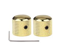 guitar accessories kit 1pcs/2pcs Electric Bass Guitar Knobs Metal Dome Knobs Volume Tone Control Knobs With Wrench(Gold,2)