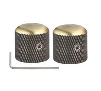 guitar accessories kit 1pcs/2pcs Metal Dome Knobs Electric Bass Guitar Knobs Volume Tone Control Knobs With Wrench Bronze/BK/GD/Black Nickel(Bronze,2pcs)