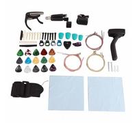 Guitar Accessories Kit, 66PCS Acoustic Guitar Changing Tool Wall Mount Bracket Strap Tuner Picks Index Finger Plectrums Pins Set