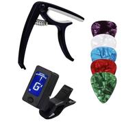 Guitar Accessories Kit - Guitar Capo Pick Collection Set, Practice Tool System, Instrument Learning Accessory Bundle, String Instrument Support Pack For Electric Acoustic Classical Ukulele Use