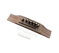 Guitar accessories Professional Acoustic Guitar Kit 6 Piece Wooden Bridge Set Instrument Accessories(Ebony F Kit)