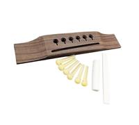 Guitar accessories Professional Acoustic Guitar Kit 6 Piece Wooden Bridge Set Instrument Accessories(Bone E Kit)