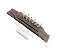 Guitar accessories Professional Acoustic Guitar Kit 6 Piece Wooden Bridge Set Instrument Accessories(Bone B Kit)