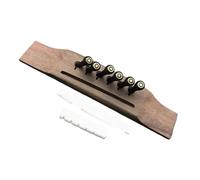 Guitar accessories Professional Acoustic Guitar Kit 6 Piece Wooden Bridge Set Instrument Accessories(Ebony C Kit)