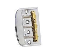 Guitar accessories Short Vintage Half Size Bridge With Zinc Alloy Baseplate And 3 Brass Saddles Suitable For Electric Guitars(Chrome)