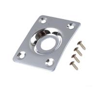 Guitar Accessory Rectangular Mounting Plate for Les & For Tele Style Models with Screws (Chrome)