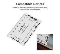 Guitar Action Gauge and String Height Tool with Ruler Pitch Measuring Card for Electric, Acoustic, and Bass Guitars