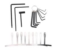 Guitar Adjustment Wrench Set Professional Steel Ball End Truss Rod Wrench with Radius Gauge Guitar Repair Tools for Guitarists and Enthusiasts 20Pcs Complete Package