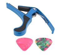 Guitar Alloy Quick Release Electric Guitar Set with 2PCS Guitar Picks for Banjo Mandolin Players Musicians Beginners Professionals (Blue)