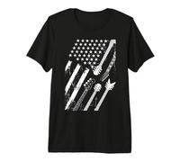 Guitar American Flag Vintage Premium T-Shirt