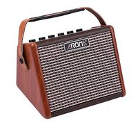 Guitar Amplifier, AG-15A 15W Acoustic Guitar Amplifier Amp BT Speaker Built-in Rechargeable Battery with Microphone Interface